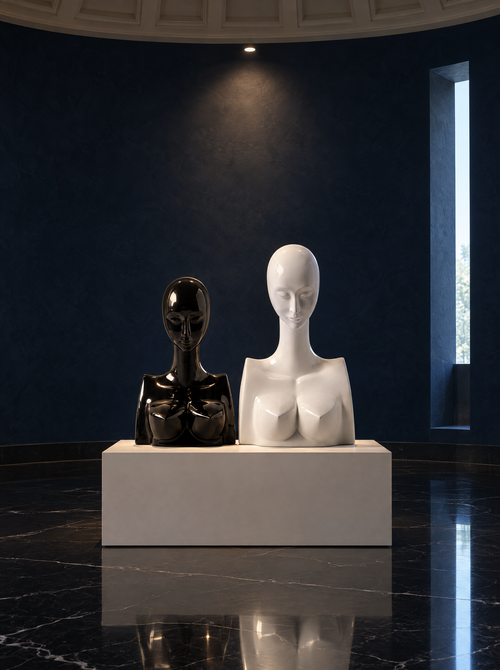 Abstract Glazed Porcelain Figure