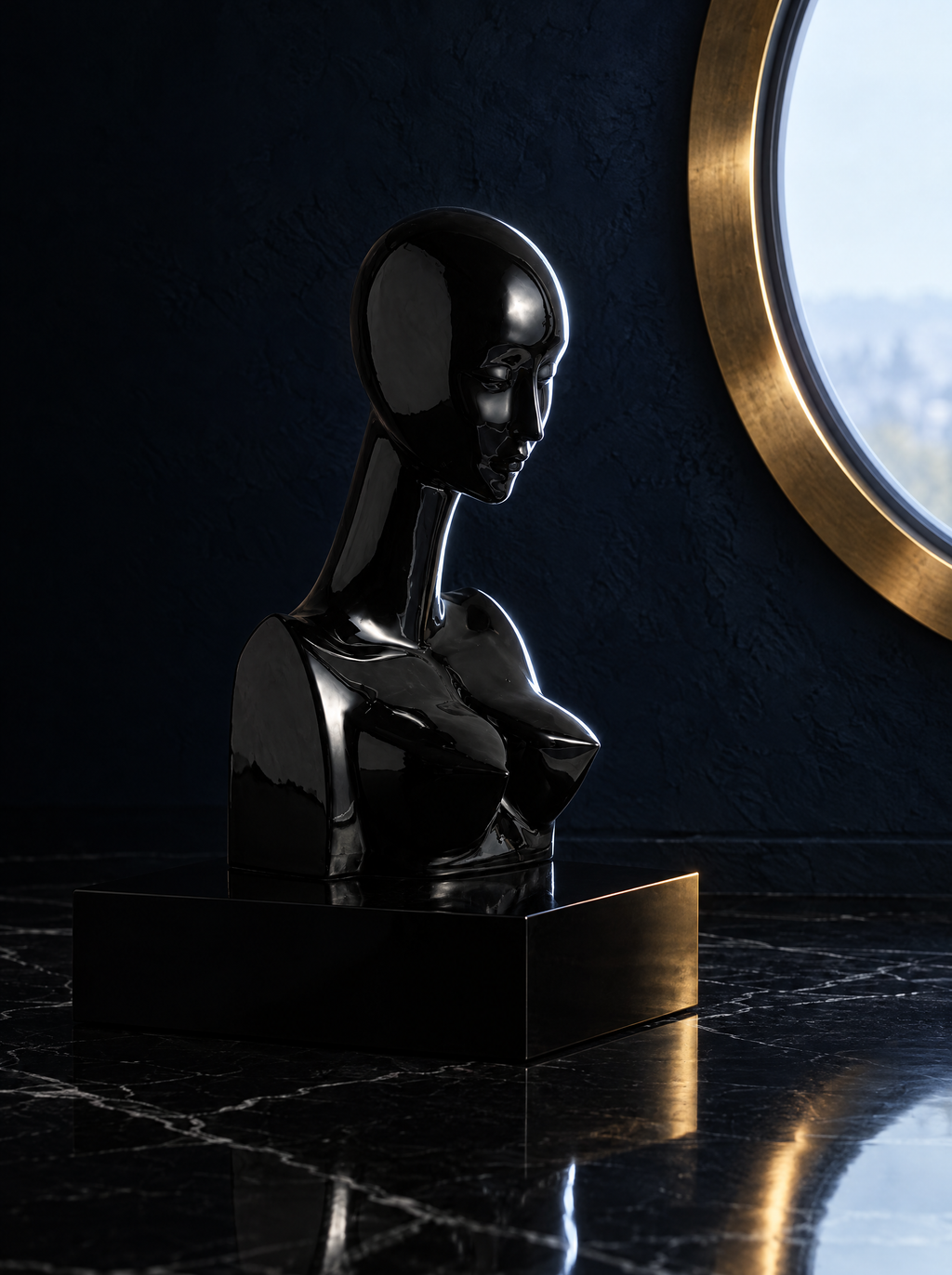 Abstract Glazed Porcelain Figure